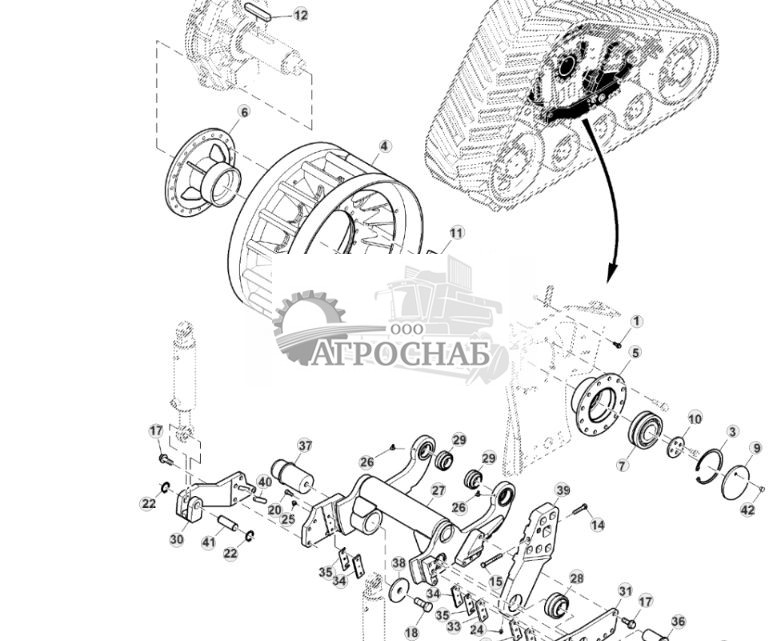 Цилиндры и шланги гусеницы, 26 дюймов - ST832796 326.jpg